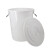 箱大王 Xlj-02 大号加厚塑料圆桶 圆形收纳桶 酒店厨房大容量水桶 白色带盖60L