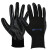 Raxwell 涤纶针织丁腈工作手套，掌浸，黑色，M码，12副/袋 货期3-5天