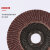 上陶鲸 钢材抛光轮 百叶片 磨具抛光轮 角磨机百叶轮 （红砂100mm60目）10个 