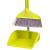 海斯迪克 hkd-20 商用塑料软毛扫把簸箕套装办公室扫帚垃圾斗组合 绿色（12套）