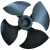 冷风机风叶配件环保空调扇用风叶四叶风轮厂家风扇冷风机枫叶 直径31轴粗8反转