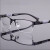 山头林村定制适用于电焊眼镜焊工专用眼镜男防蓝光辐射半框平光镜 时尚枪色无度数眼镜防蓝光+ 镜