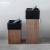 中环力安 标准哑光黑胡桃 北欧风木质垃圾桶创意带盖纸篓ZHLA-9010