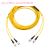 优普连喷绘机4.0铠装光纤跳线单模/多模加厚耐拉SC-SC大方口FC圆 黄色4.0铠装单模双芯SC-SC 3m
