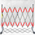 不锈钢伸缩围栏可移动式学校安全防护栏户外施工警戒隔离折叠护栏 加厚高1.2m*2米长