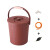 蓓尔蓝 FW1280 茶渣桶 办公室过滤桶塑料茶水桶 废茶滤茶桶 圆形棕色单桶+茶漏管