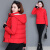 梵佳诺中年女士羽绒服小款冬天穿的羽绒女短款冬装年新款韩版宽松小加厚 红色 xl 115-130斤