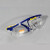 护目镜防眼镜防风沙安全透明飞溅定制劳保工作护目镜防护眼镜 蓝边加厚防雾眼镜