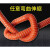 定制适用红色高温风管矽胶管耐300度热风管钢丝管耐高温管软管50 90 100A 桔红色内径(3.5寸)90mm4米