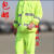 环卫雨衣男女套装桔红黄色反光透气环卫服工作服劳保服园林服雨衣 银光绿雨衣套装 XL