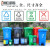 大号平口垃圾分类垃圾袋一次性可降解加大社区物业四色厨余塑料袋 红色有害垃圾80*90(50只)