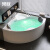果敢 亚克力冲浪按摩恒温加热三角浴缸双人扇形成人浴缸多规格可选120 空缸+枕头 1.2m