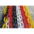 利沐 红白黄黑色警示链条塑料线挂衣服隔离路障绳链反光锥道具塑胶链条一米的价格 中号红色