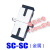 电信级法兰头SC-FC-LC方头/圆头光纤耦合器光纤适配器转接并回收 SC-SC 法兰耦合器 （金属）