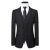 彩文克伦（CaiwenKelun）新款西服套装男士三件套修身韩版结婚礼服商务正装英伦格子西装 黑色 M