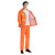 优导仕 春亚纺劳保环卫雨衣雨裤分体套装定制双层加厚橘红色反光环卫工作成人雨衣 橘红色4XL