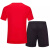 优普泰中健19411 防护短袖足球服套装 红色 L 19411 红色