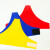 赫思迪格 三角连肩袖章袖标定制 魔术贴安全员物业套袖臂章双层加厚普通字 黄色 HGJ-1670