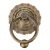 天颛2024新款中式铜门环明装复古对开门把手老式实木门黄铜拉环 黄铜色直径106mm/个
