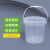 水杉3L透明pp开口桶实验室专用塑料桶透明桶试剂桶配液桶