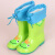 G.DUCKKIDS儿童雨鞋3-14岁高筒男女胶鞋水靴可拆棉雨靴大码水鞋学生公主雨靴 高绿绿色青蛙加棉 37码(内长22cm)