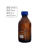 蓝盖试剂瓶 透明茶色蓝盖丝口瓶密封口瓶 螺纹口带刻度棕色玻璃瓶 蓝盖棕色试剂瓶1000ml