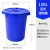 中典150L水桶带轮带盖塑料水桶大号家庭加厚圆桶垃圾150升收纳桶 