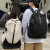 酷奇袋鼠 KQ大容量背包男双肩包韩版高中大学生书包简约旅行商务背包新款 米白色