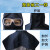 防尘一体全脸防打药一体全脸灰尘面具防护一体头罩防护面罩帽面罩 天蓝条纹款一体面罩