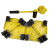 搬家神器铁质万向轮5件套ABS滑轮家具重物移动器家用搬运工具套装 黄色