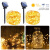 加达斯铜线闪烁灯串户外防水景观装饰别墅阳台花园 太阳能暖光22米 200LED8模式(10套)