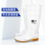 朗莱斯特工业水鞋 PVC耐酸碱劳保高筒雨靴LL-1-01 40码 白色 1双