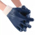 手套工作劳保耐磨防油胶皮防滑防水耐油全胶帆布浸胶汽修丁腈防护 罗口蓝色(1双) 均码