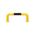 钢管U型护栏防撞杆马路隔离护栏阻车挡车器停车桩车位U型桩形加厚 黄色 50管500*300*1.5