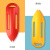 中德森龙专业救生浮筒儿童救生跟屁虫玩具鱼雷浮漂成人救生浮板单双人款 橙色【单人款】