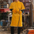 中固牛皮电焊防护服焊工工作服防烫阻燃耐高温皮衣氩弧焊焊接围裙 桔色长款低领短袖105CM XL