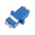 光纤耦合器 LC-LC双工电信级光纤连接器适配器对接头法兰盘小方头 蓝色 网络级