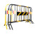 厚创 铁马护栏 加厚道路围栏可移动防撞栏隔离栏临时施工围栏 带牌板 黄黑条纹带牌1.2m*2m 20件起订