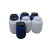 全新塑料化工桶方罐圆桶加厚涂料桶工业桶储水桶酒水桶带盖50L60L 60L双口桶大小口（蓝色）
