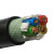 起帆(QIFAN)电线电缆 WDZA-YJY-0.6/1KV-3*6+1*4 低烟无卤A级阻燃耐火电缆 黑色1米 （生产周期：15-20天）