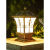 定制太阳能围墙柱头庭院墙头灯柱子室外防水别墅花园灯大门景观装饰灯 太阳能+接电两用款 古铜色20cm