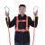 安全带工地施工保险带高空作业安全带全身五点式攀岩安全带安全绳 橘色双小钩2米带绑腿