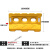 防撞桶三孔水马塑料围挡移动护栏吹塑滚塑隔离墩市政施工注水围栏 吹塑水马 1300*700(黄色10斤)