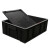 金诗洛 K6078 防静电周转箱黑色塑料收纳箱ESD电子零件元件盒物料胶框 530*380*225