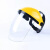 筑采（ZHUCAI）电焊面罩 轻便氩弧焊全脸防护烤脸打眼强光头戴式PC焊帽 黄顶透明面罩 