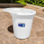 圾桶环保收纳工业商用餐厨塑料户外水桶带盖大容量圆形酒店 120型(70升)+盖 (白色)