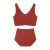 茜琳诺大红盒红色文胸套装女无痕一片式背心式固定杯本命年内衣内裤一套 丝绒红宽肩带 F80-130斤abc通杯