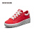 斯凯奇（Skechers）夏季新品女鞋 简约时尚板鞋 厚底松糕鞋帆布鞋小白鞋74100 红色/RED 38