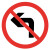 稳斯坦 WST5012 户外道路安全标识 交通指示牌直径60cm厚1.5铝牌注意限速限高慢牌 禁止左转弯