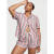 维多利亚的秘密（Victoria's Secret）法兰绒短睡衣套装四季款舒适时尚设计经典款 Pink Blue u0026 L